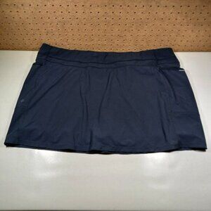 athleta womens solid charcoal reflective walking golf skort 2X EUC